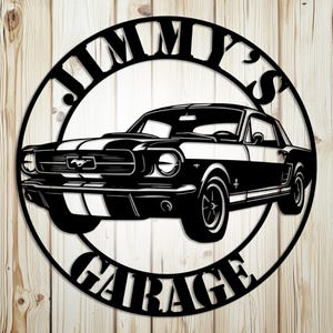 Personalized Metal Car Sign, Car Signs for Garage, Car Name Sign, Muscle Car, Garage Metal Sign, Man Cave Sign, Mechanic Gifts, Work Shop