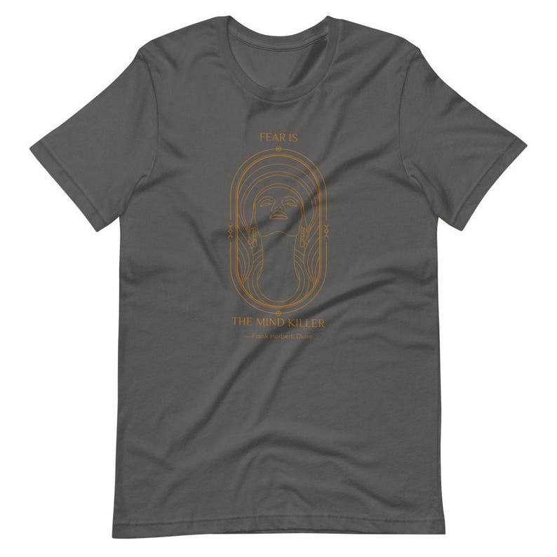 Sci-Fi T-Shirt, Dune Quote, Fear is the mind killer, Occult Gothic Horror Shirts Frank Herbert, Dune Shirt, Science Fiction, Gift Book Lover