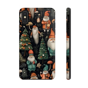 Christmas Phone Case for iPhone 14, 14 Pro Max, 13, 12, Winter iPhone 11 case, Santa Claus, Holiday Cottagecore iPhone Case