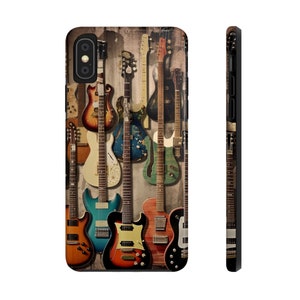 Classic Electric Guitar Phone Case, Rock and roll iPhone Case, Heavy Metal, Music lover gift, Phone Tough Case iPhone 14 Plus 13 12 7 8 SE