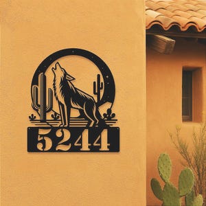 Southwest Address Sign: Custom Metal House Number, Desert Decor
