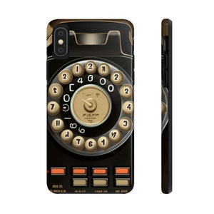Vintage Dial Phone iPhone Retro stijl telefoon Phone Tough Case Phone Cover Trendy iPhone 14, 13, 11 Pro, 12, XR, XS, X, SE 2022 Samsung S6