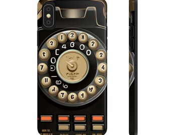 Vintage Dial Phone iPhone Retro style telephone Phone Tough Case Phone Cover Trendy iPhone 14, 13, 11 Pro, 12, XR, XS, X, SE 2022 Samsung S6