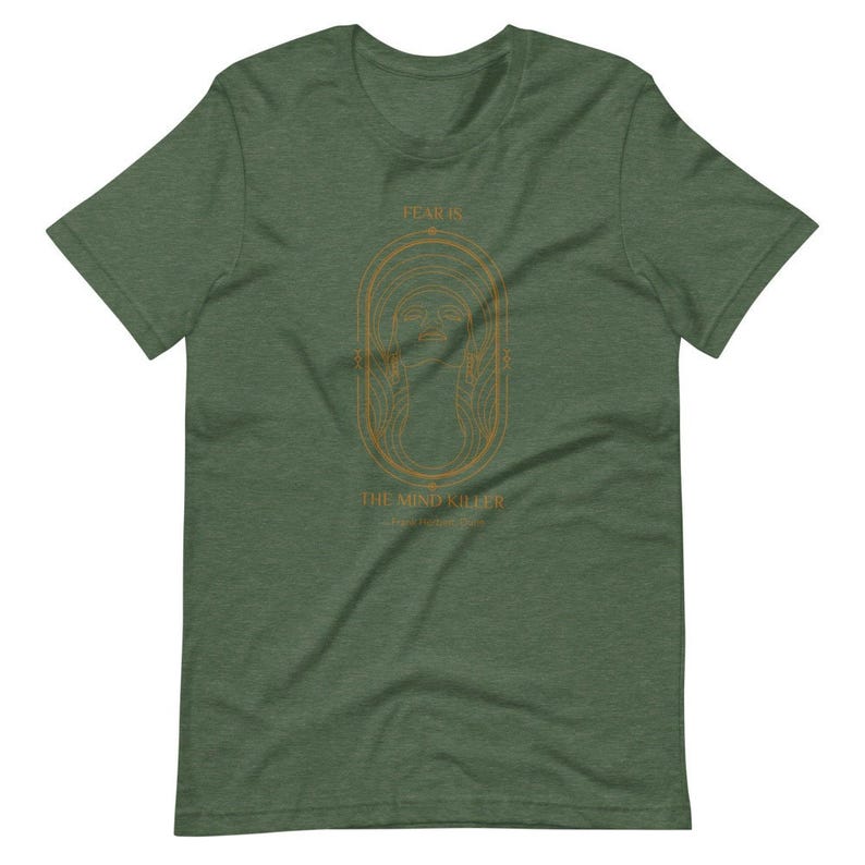 Sci-Fi T-Shirt, Dune Quote, Fear is the mind killer, Occult Gothic Horror Shirts Frank Herbert, Dune Shirt, Science Fiction, Gift Book Lover