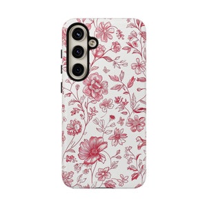 Floral Dusty Pink Wildflower Phone Case for iPhone 15, 14, Pro Max, 13, 12 & Samsung Case S24, S23, S22, S21, Google Pixel Case