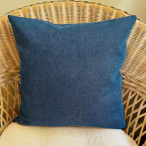 Farmhouse Denim Country Decorative Pillow Cover