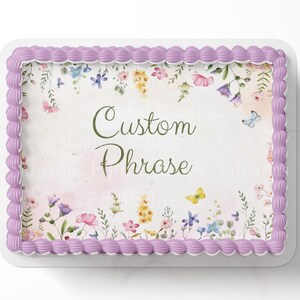 Wildflower Custom Edible Cake Topper
