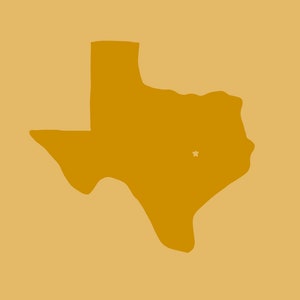 Impresión minimalista de Texas (descarga digital)