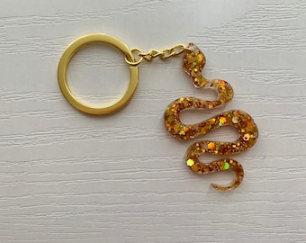 Snake Keychain for Herp Lovers-Wooden Laser Cut Animal Accessories-Snakes Wearing Hats