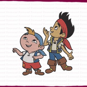 Jake And Cubby Jake And The Never Land Pirates Fill Embroidery Design - Instant Download