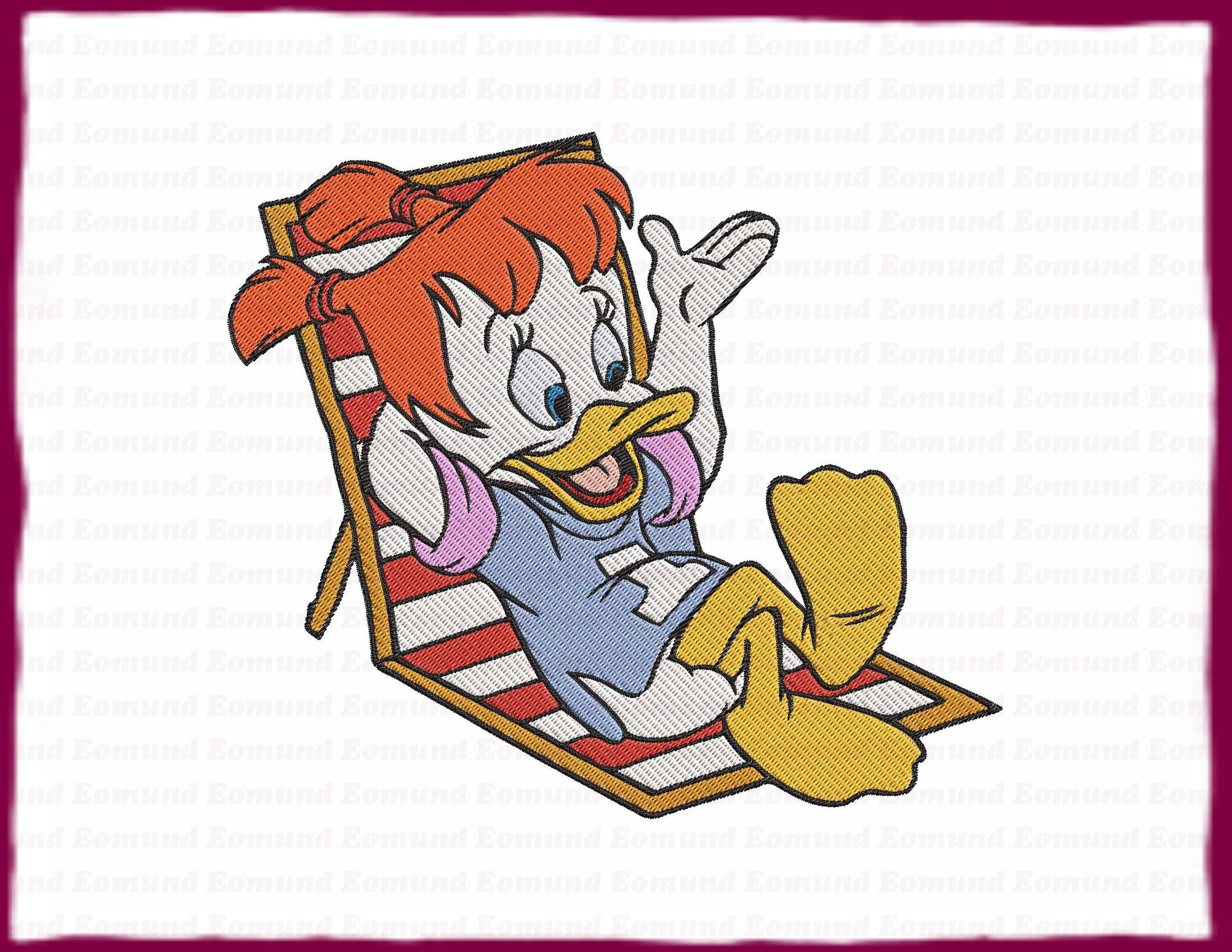 Gosalyn Mallard Darkwing Duck Fill Embroidery Design 7 Instant Download