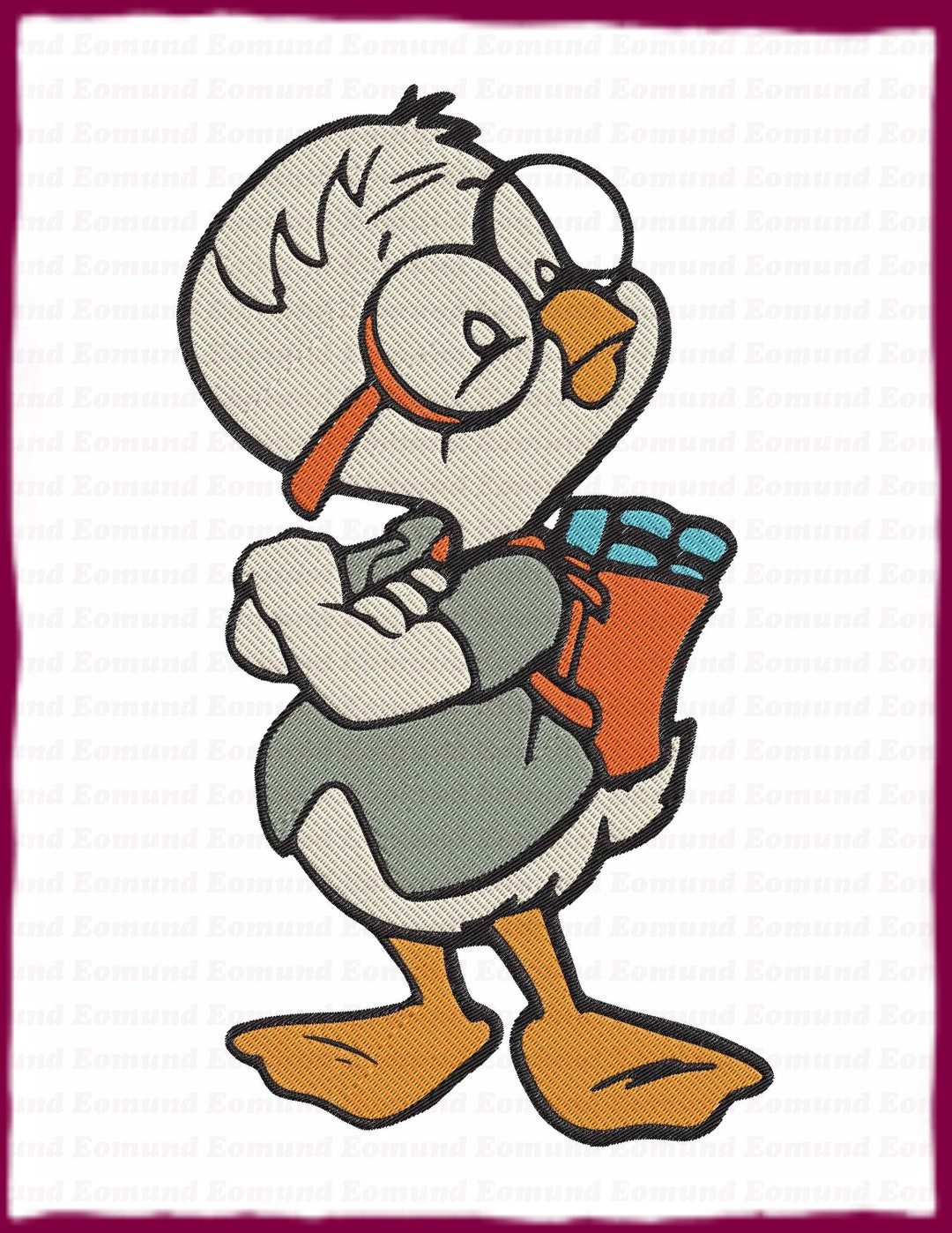 Honker Muddlefoot Darkwing Duck Fill Embroidery Design 2 Instant Download Etsy