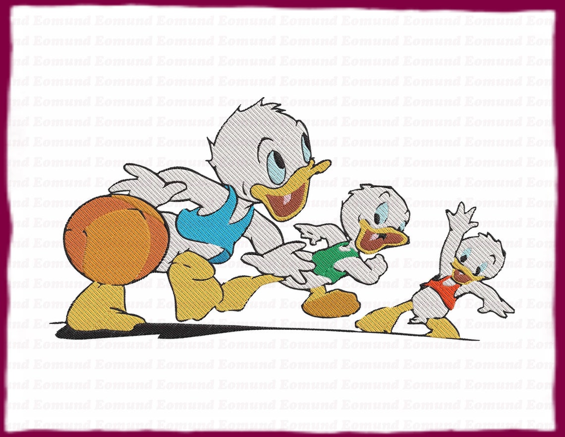 Huey And Dewey And Louie Ducktales Fill Embroidery Design 6 Etsy