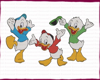 Huey And Dewey And Louie Ducktales Fill Embroidery Design 17 - Instant Download