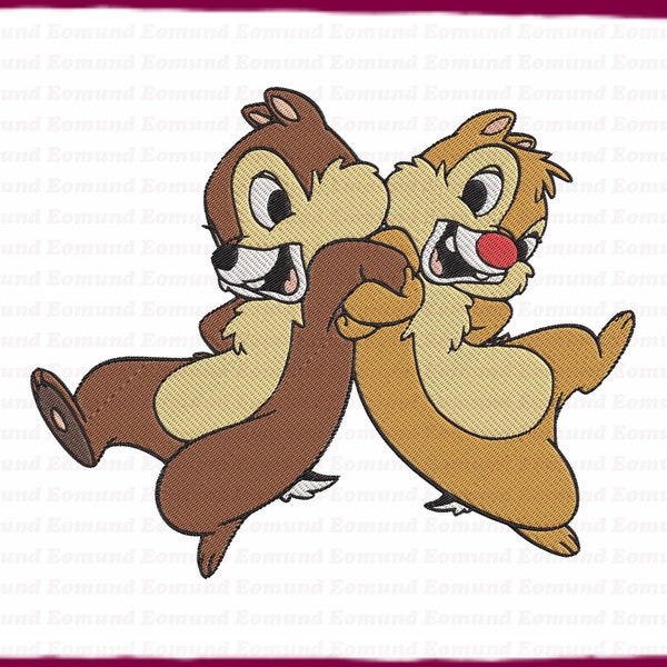 Chip And Dale Fill Embroidery Design 18 - Téléchargement instantané