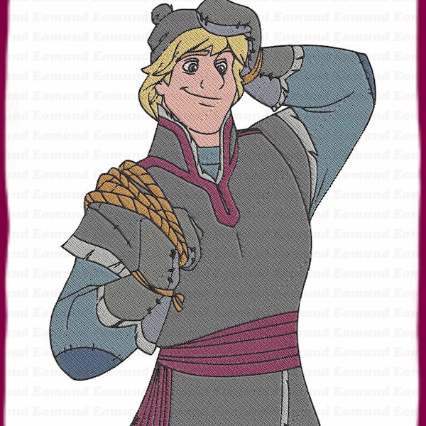 Kristoff Frozen Filled Embroidery Design 4 - Instant Download