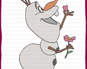 Olaf Frozen Filled Embroidery Design 19 - Instant Download