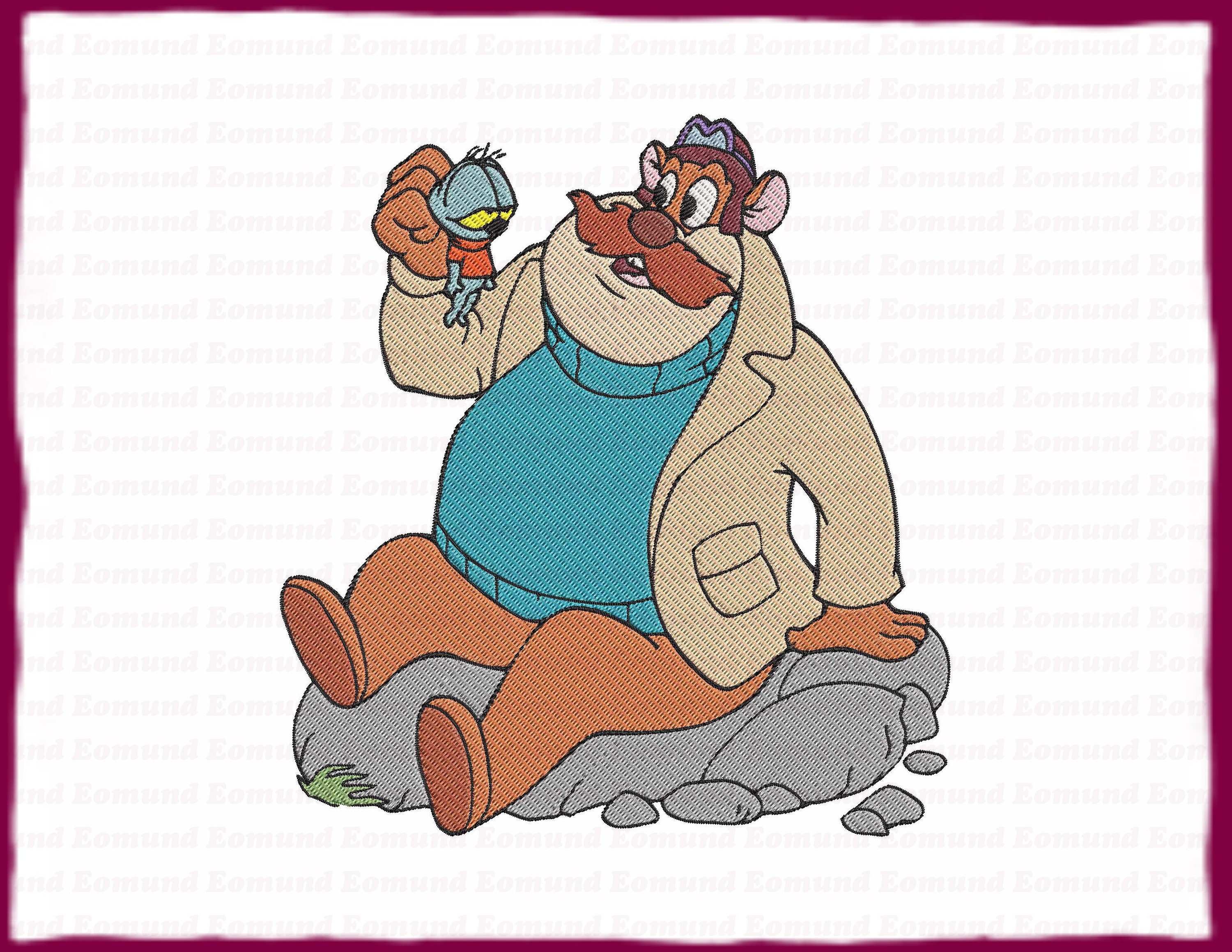 Monterey Jack Chip and Dale Fill Embroidery Design 1 Instant Download