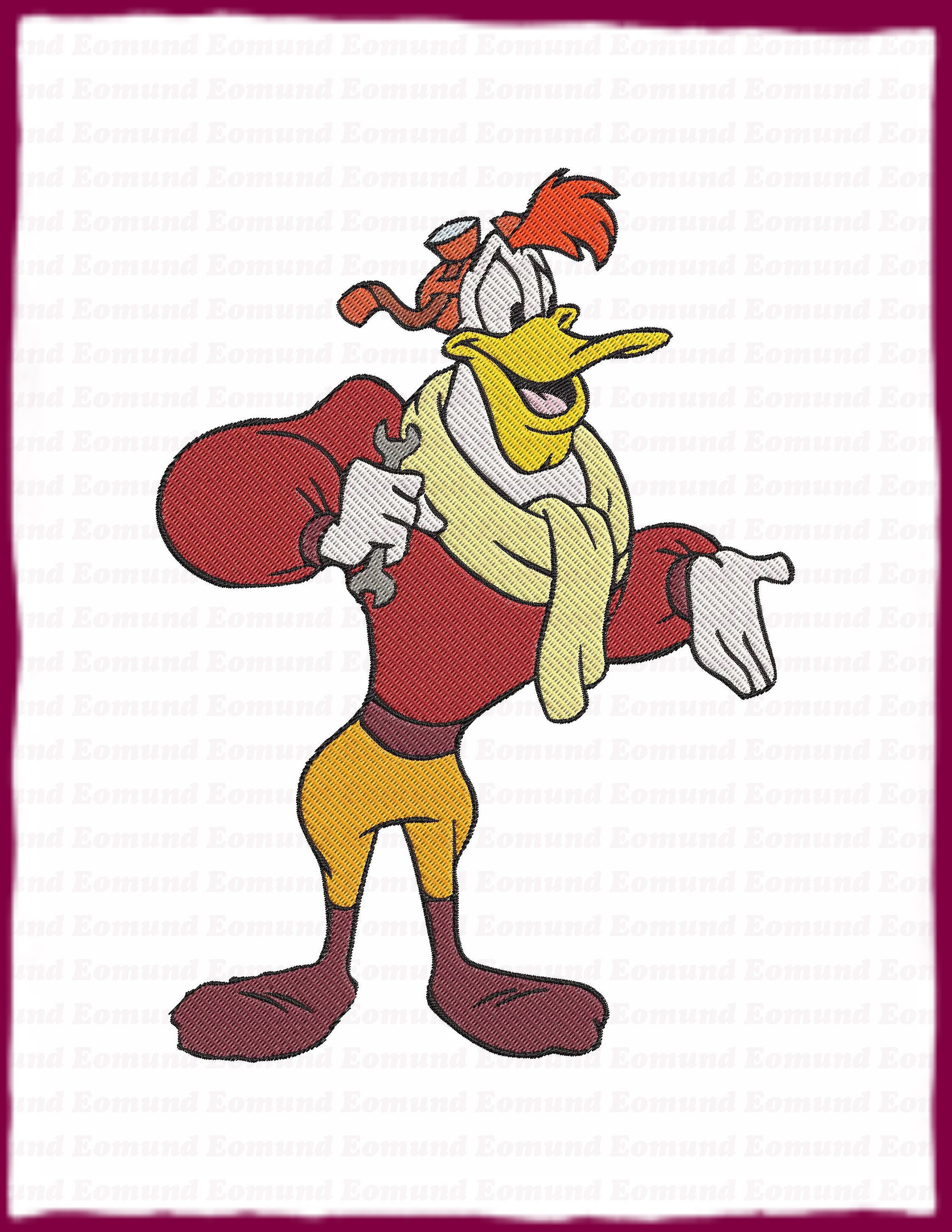 Launchpad Mcquack Darkwing Duck Fill Embroidery Design 1 Instant