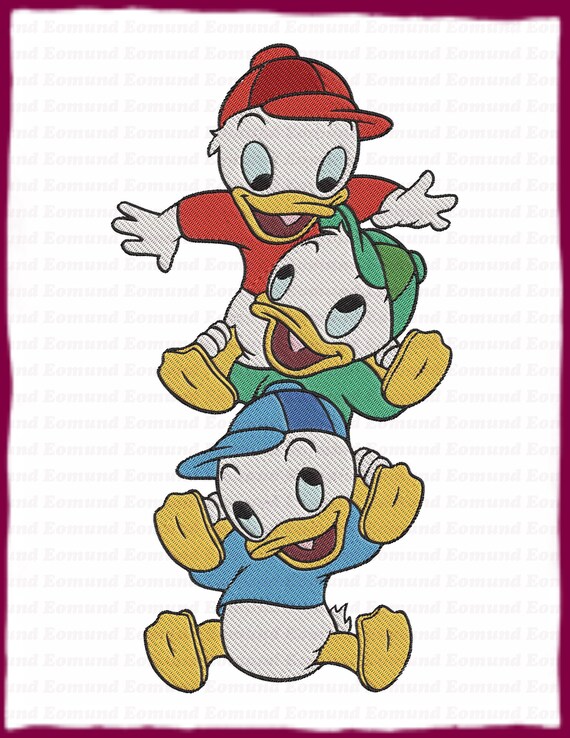 Huey and Dewey and Louie Ducktales Fill Embroidery Design 18