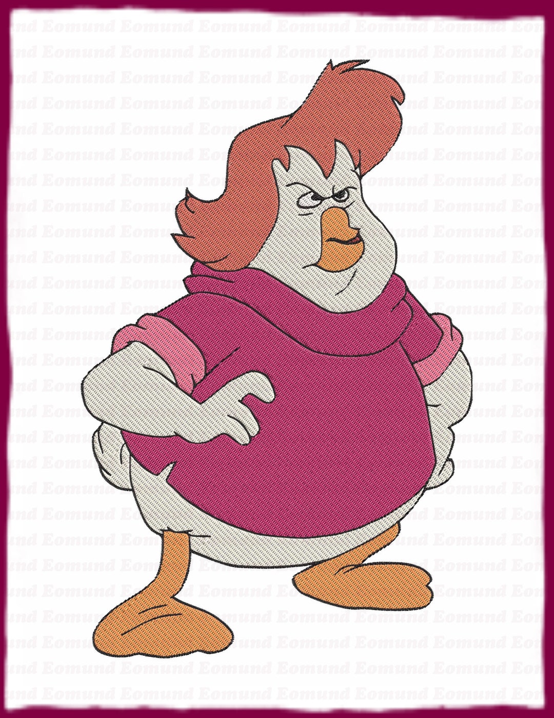 Tank Muddlefoot Darkwing Duck Fill Embroidery Design 1 Instant Download