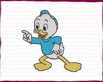 Dewey Ducktales Fill Embroidery Design 4 - Instant Download