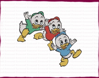 Huey And Dewey And Louie Ducktales Fill Embroidery Design 22 - Instant Download