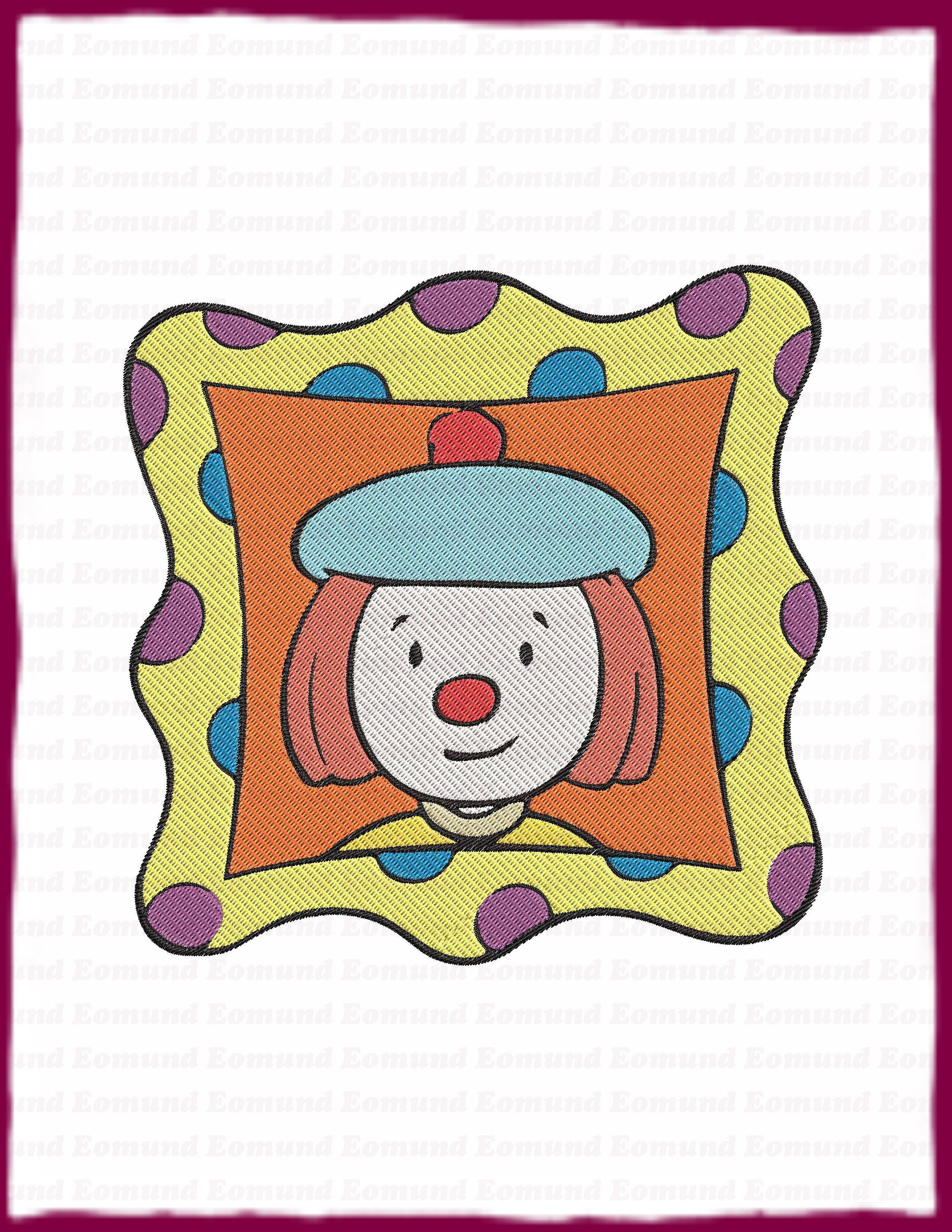 Jojo Tickle Jojo Circus Fill Embroidery Design 1 Instant Download Etsy