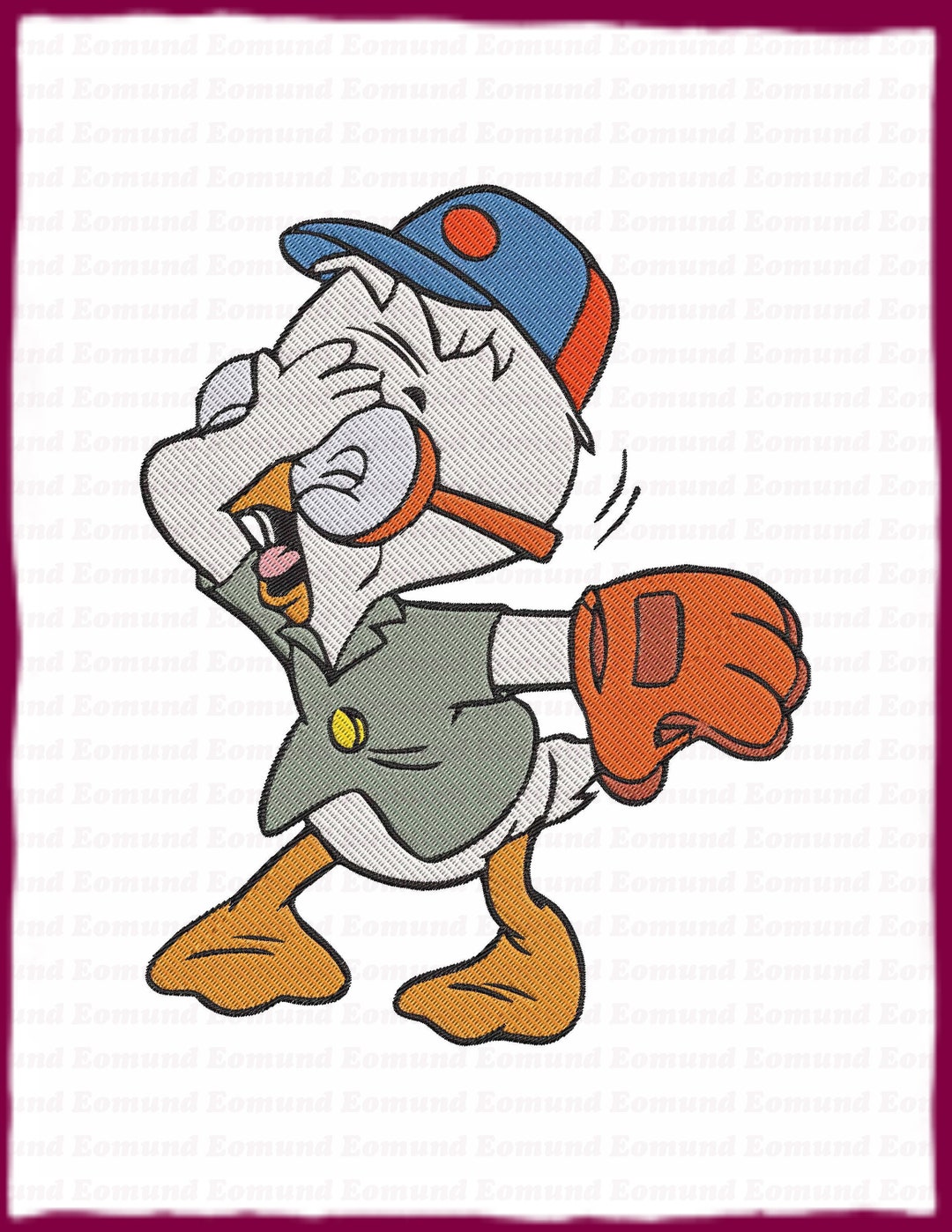 Honker Muddlefoot Darkwing Duck Fill Embroidery Design 3 Instant Download Etsy