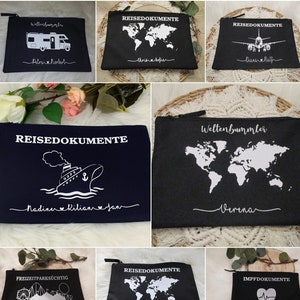 Mappen für Reisedokumente  Reisepass Dokumente Reise Unterlagen Reiseunterlagen Weltreise Kreuzfahrt Pass Medizin Camping Urlaub