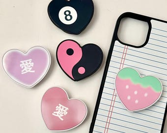 Heart phone grips/holder
