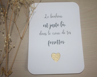 Amour Cartes Saint Valentin avec cœur doré