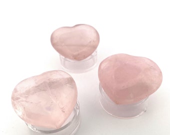 Medium Rose Quartz Heart Tumbled Crystal Stone