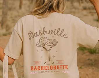 Nashville Bachelorette Shirts, Custom Bride&#39;s Last Rodeo Shirt, Western Cowgirl Party Tee, Country Bachelorette Weekend Shirts