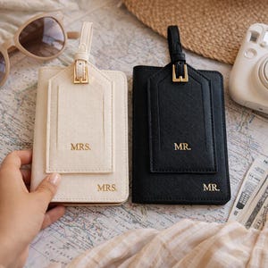 Mr & Mrs Passport Cover and Luggage Tag | Honeymoon Gift