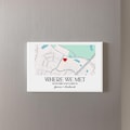 Custom Magnet Where We Met Map, Personalized Location Map Fridge Magnet, Wedding Map Anniversary Gift, Map With Coordinates Gift for Couples product logo