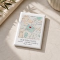 Custom Magnet Where We Met Map, Personalized Location Map Fridge Magnet, Wedding Map Anniversary Gift, Map With Coordinates Gift for Couples product logo