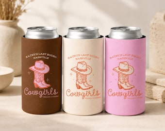 Gepersonaliseerde Last Rodeo Slim Can Koozie: Cowgirl vrijgezellenfeestje