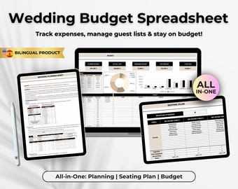 Wedding Budget Spreadsheet, Wedding Planner Spreadsheet Template, Wedding Planning Template Google Sheets, Wedding Expense Tracker