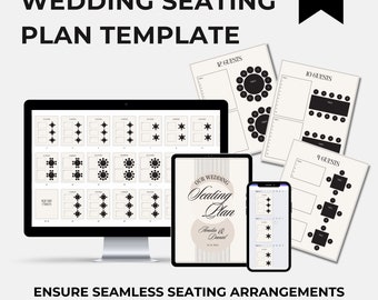 Wedding Seating Plan Template, Wedding Seating Chart Printable, DIY Table Seating Chart for Wedding, Wedding Table Plan, Reception Seating