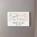 Custom Magnet Where We Met Map, Personalized Location Map Fridge Magnet, Wedding Map Anniversary Gift, Map With Coordinates Gift for Couples product logo