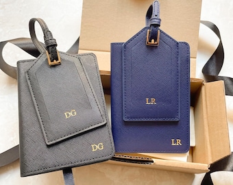 Personalized Groomsmen Gift Box, Passport Holder & Luggage Tag Set, Groomsmen Proposal Box, Customised Wedding Gift, Best Man Proposal Box
