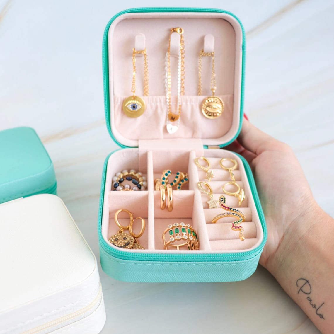Personalized travel jewelry case for bridesmaid custom Etsy