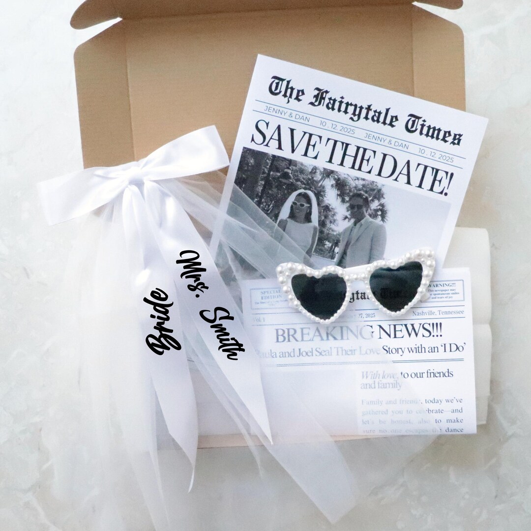 Bride Gift Box with Hat and Sunglasses bachelorette-gift-box-  main image 4