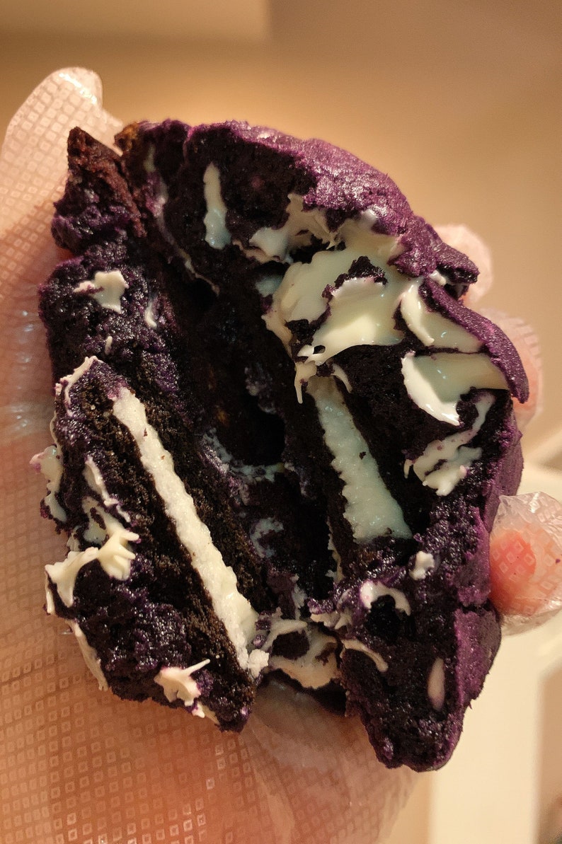 Stuffed Ube Cookies Cream Gourmet XL Cookie Etsy