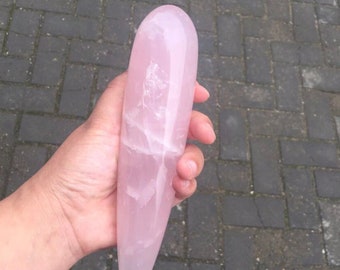 Baguette de massage yoni en quartz rose naturel ou en cristal de quartz