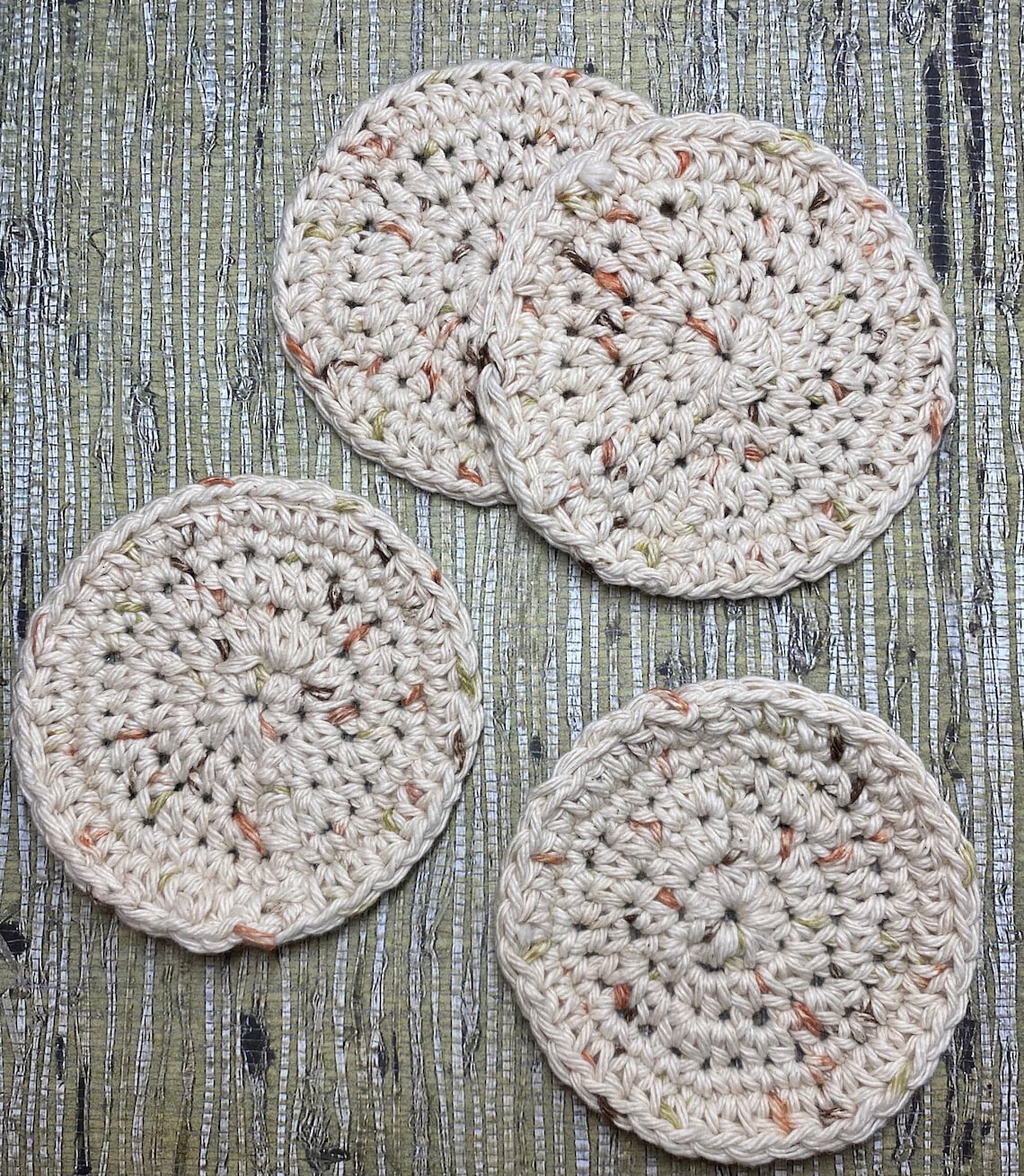 Aesthetic Crocheted Coasters set of 4 Etsy