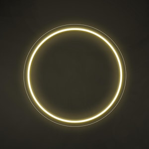 Warm White Enso Neon Circle Sign Circle Light, Custom ZEN Neon Sign, Cyberpunk Neon Sign, Led Light Ring, Round Neon Sign, Personalized Gift