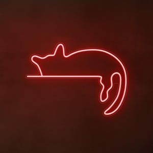 Relaxed Cat Neon Sign, Cat Led Sign, Custom Neon Sign, Bar Pub Led Light, Cat Shop Light Wall Art, Pet Spa Light Up Sign, Cat Lover Gifts