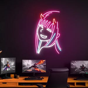Anime Girl Neon Sign, Naruto Girl Led Sign, Kids Room Neon Sign, Anime Lover Gift, Game Room Neon Sign, Anime Wall Art Decor, Naruto Neon